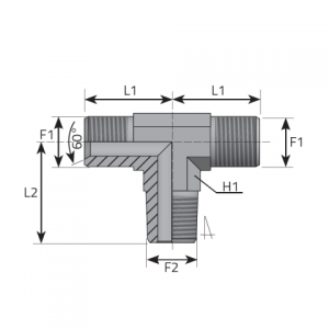 Branch Tee Male BSPP – male NPT. (TMG..MN..P)